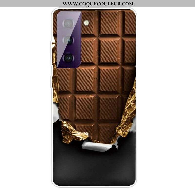 Coque Samsung Galaxy S21 FE Flexible Chocolat