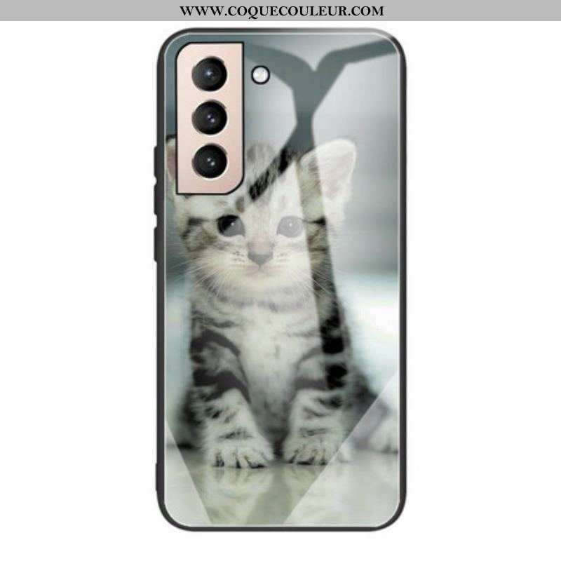 Coque Samsung Galaxy S21 FE Verre Trempé Chaton