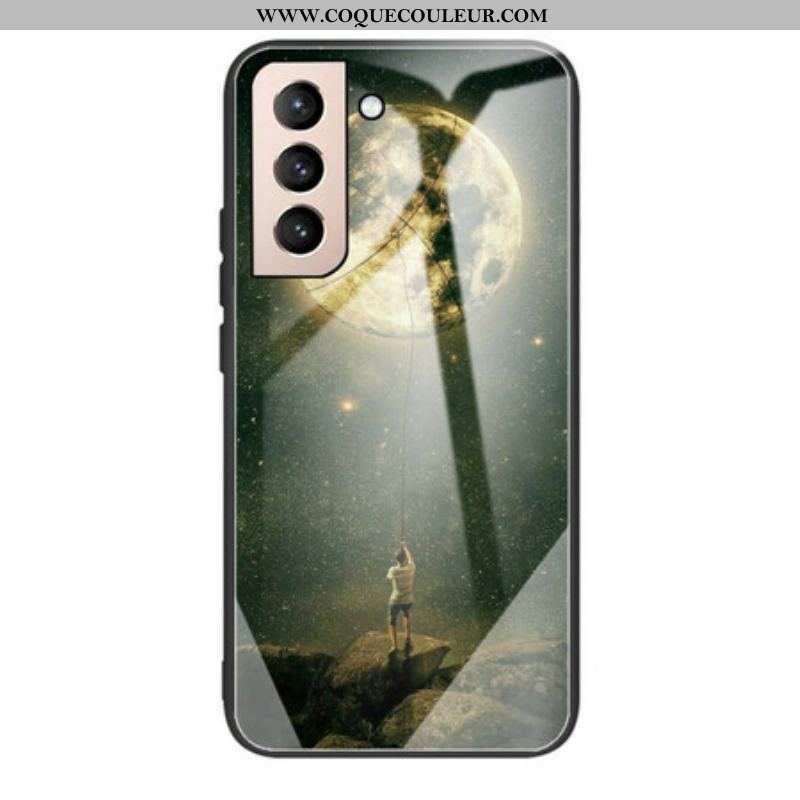 Coque Samsung Galaxy S21 FE Verre Trempé Homme à la Lune