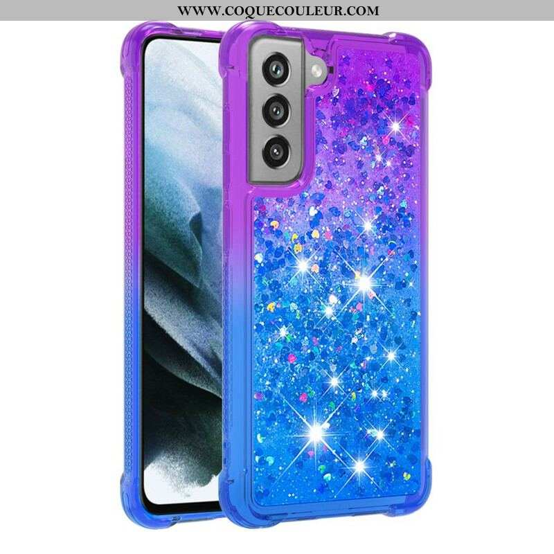 Coque Samsung Galaxy S21 FE Paillettes Colors