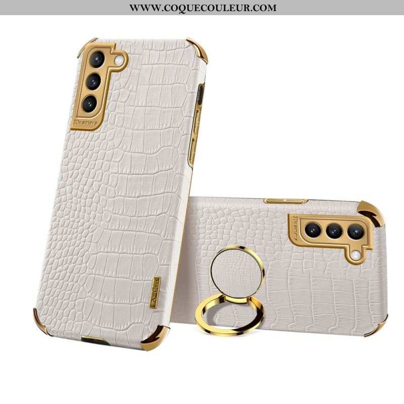 Coque Samsung Galaxy S21 Plus 5G X-CASE Effet Peau Crocodile