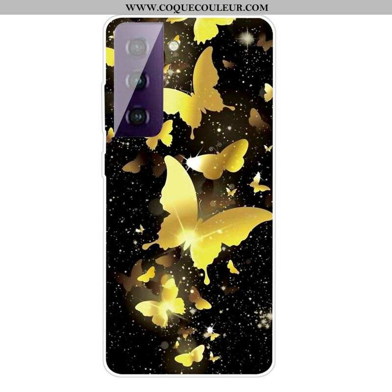 Coque Samsung Galaxy S21 Plus 5G Beaux Papillons Papillons