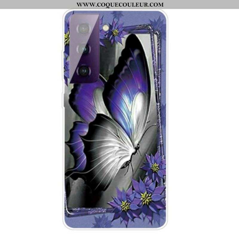 Coque Samsung Galaxy S21 Plus 5G Papillon Royal