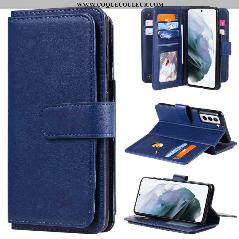 Housse Samsung Galaxy S21 Plus 5G Multi-fonctions 10 Porte-Cartes