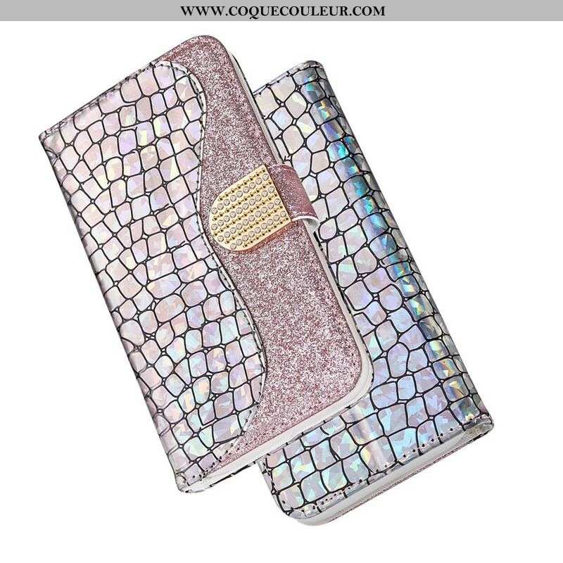 Housse Samsung Galaxy S21 Plus 5G Croco Diamants