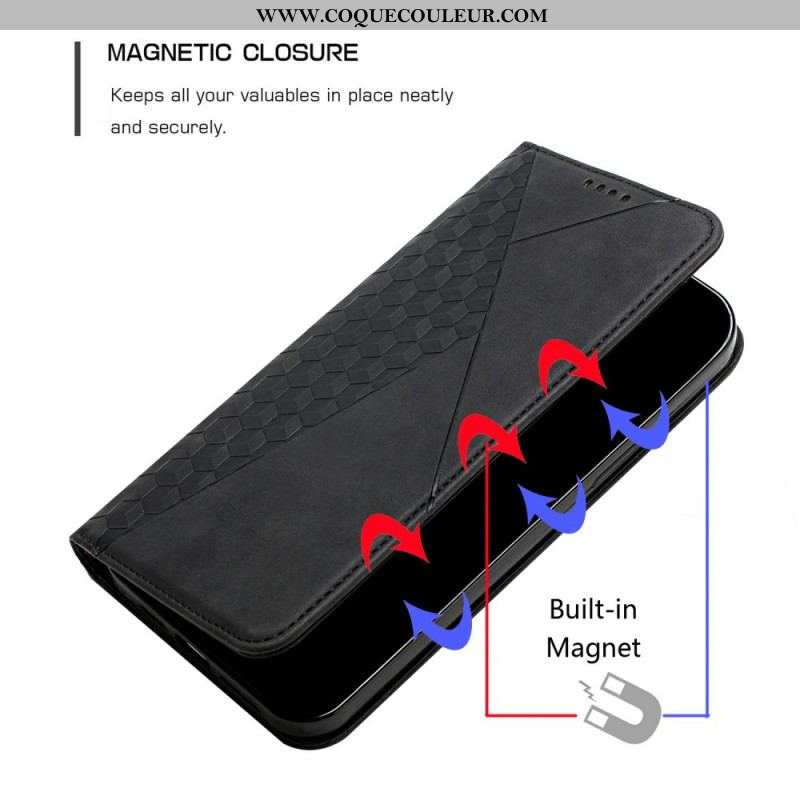 Flip Cover Samsung Galaxy S21 Ultra 5G Effet Cuir Géo