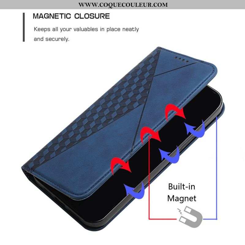 Flip Cover Samsung Galaxy S21 Ultra 5G Effet Cuir Géo
