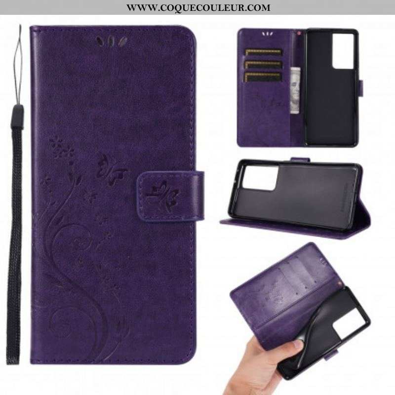 Housse Samsug Galaxy S21 Ultra 5G Papillons au Vent