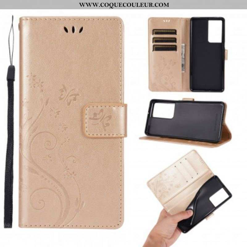 Housse Samsug Galaxy S21 Ultra 5G Papillons au Vent