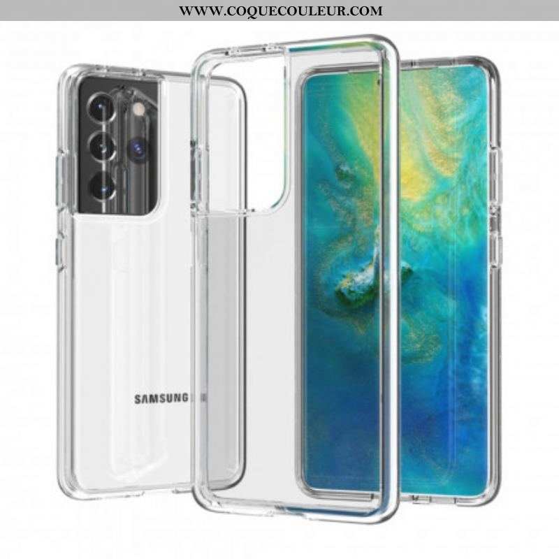 Coque Samsung Galaxy S21 Ultra 5G Colorée Transparente