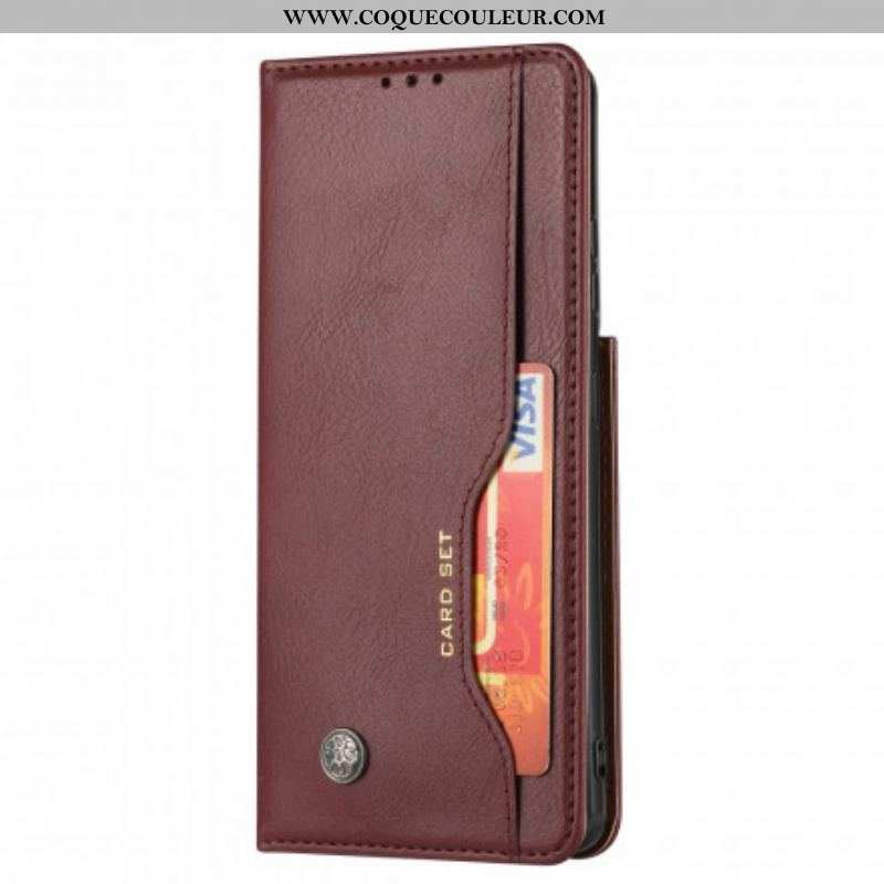 Flip Cover Samsung Galaxy S21 Ultra 5G Simili Cuir Porte-Cartes