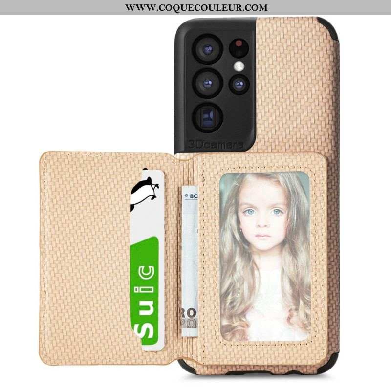 Coque Samsung Galaxy S21 Ultra RFID Porte-Cartes Support