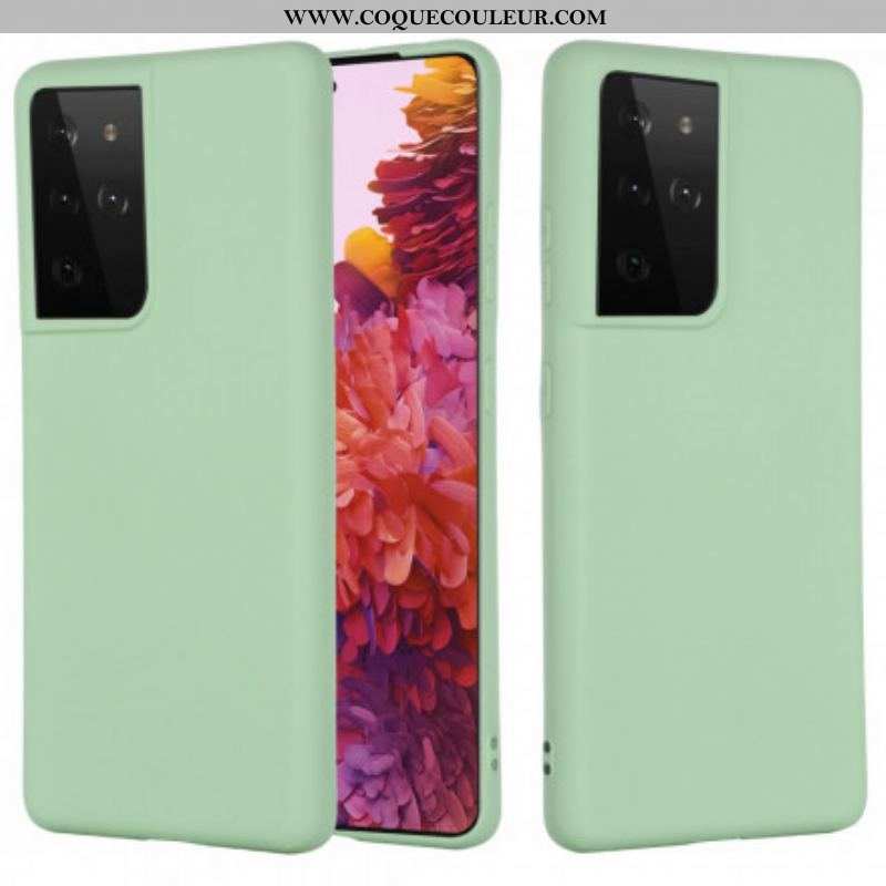 Coque Samsung Galaxy S21 Ultra 5G Conception Silicone Liquide