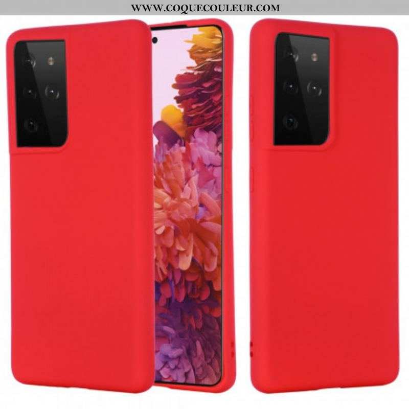 Coque Samsung Galaxy S21 Ultra 5G Conception Silicone Liquide