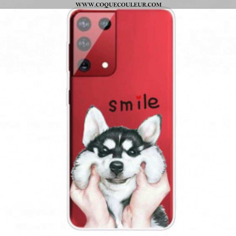 Coque Samsung Galaxy S21 Ultra 5G Smile Dog