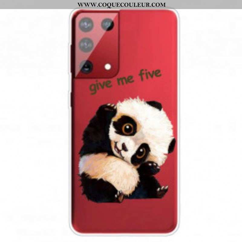 Coque Samsung Galaxy S21 Ultra 5G Panda Give Me Five