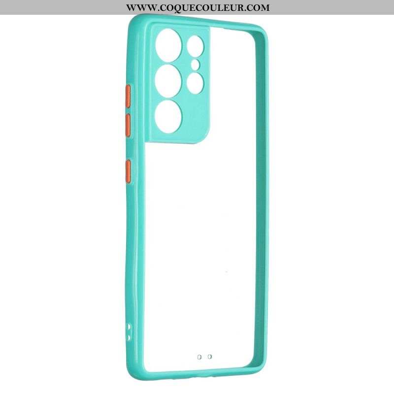 Coque Samsung Galaxy S21 Ultra 5G Transparente Contour Coloré