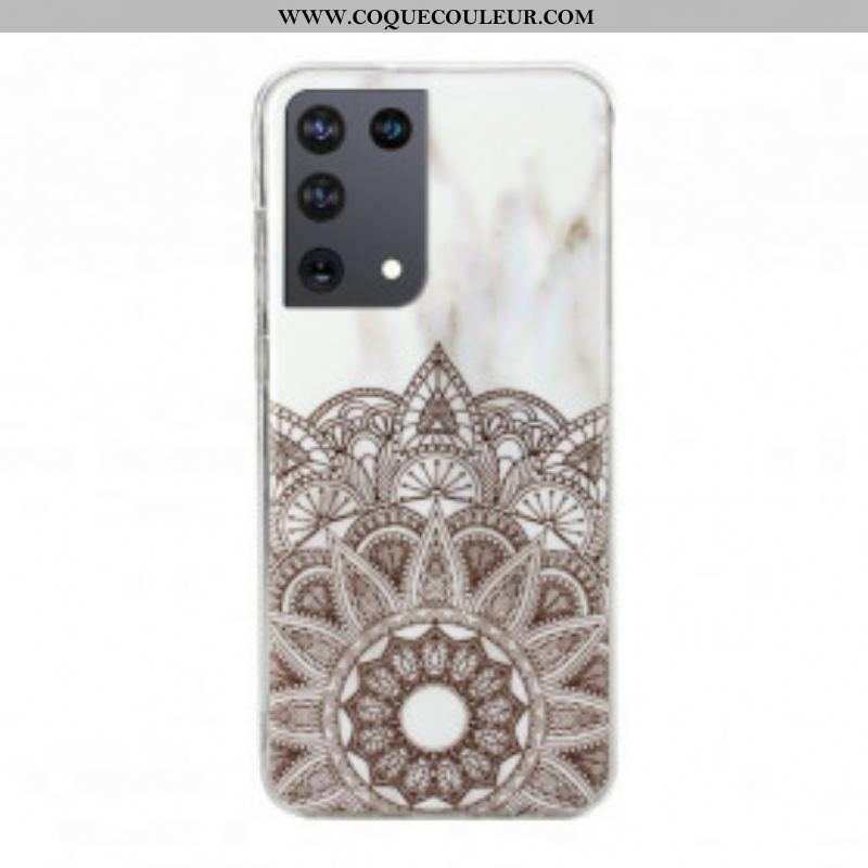 Coque Samsung Galaxy S21 Ultra 5G Mandala Marbré