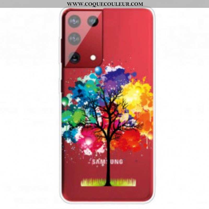 Coque Samsung Galaxy S21 Ultra 5G Arbre Aquarelle