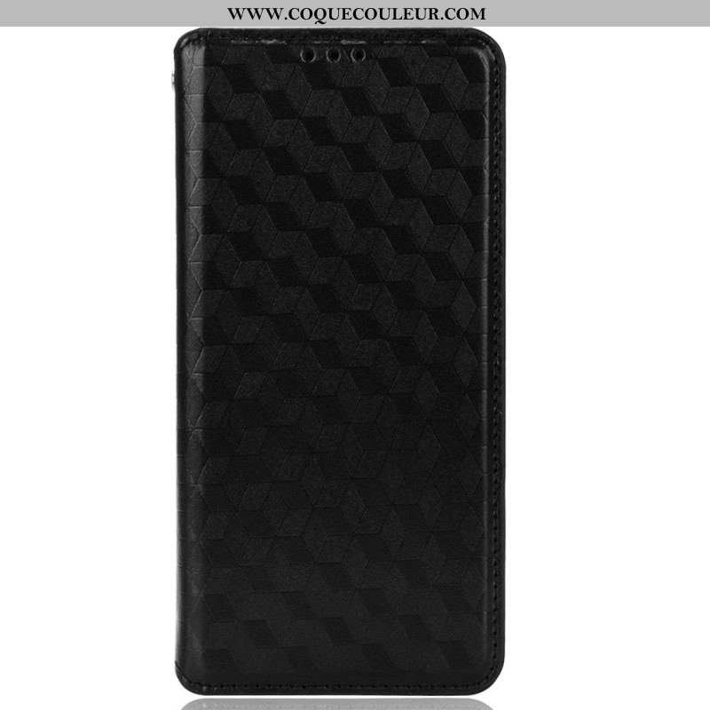 Flip Cover Samsung Galaxy S22 5G Effet Cuir Diamant