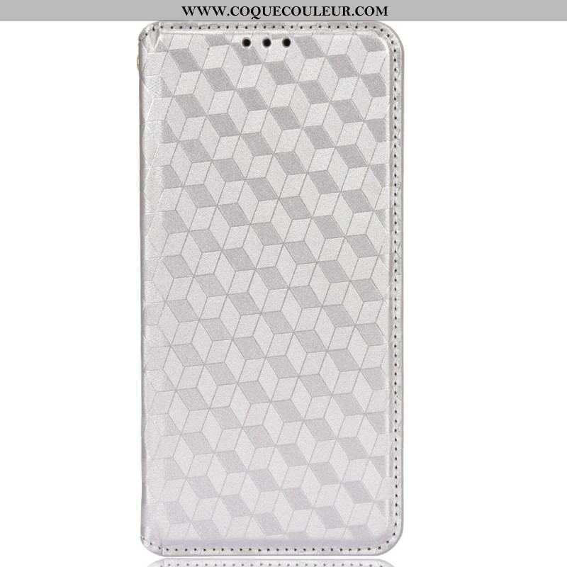 Flip Cover Samsung Galaxy S22 5G Effet Cuir Diamant