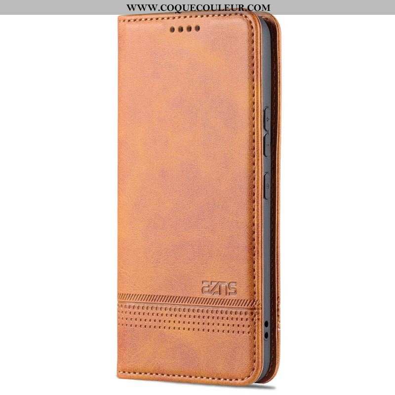 Flip Cover Samsung Galaxy S22 5G Style Cuir AZNS