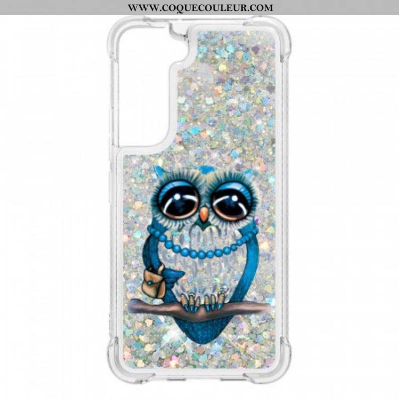 Coque Samsung Galaxy S22 5G Miss Hibou Paillettes