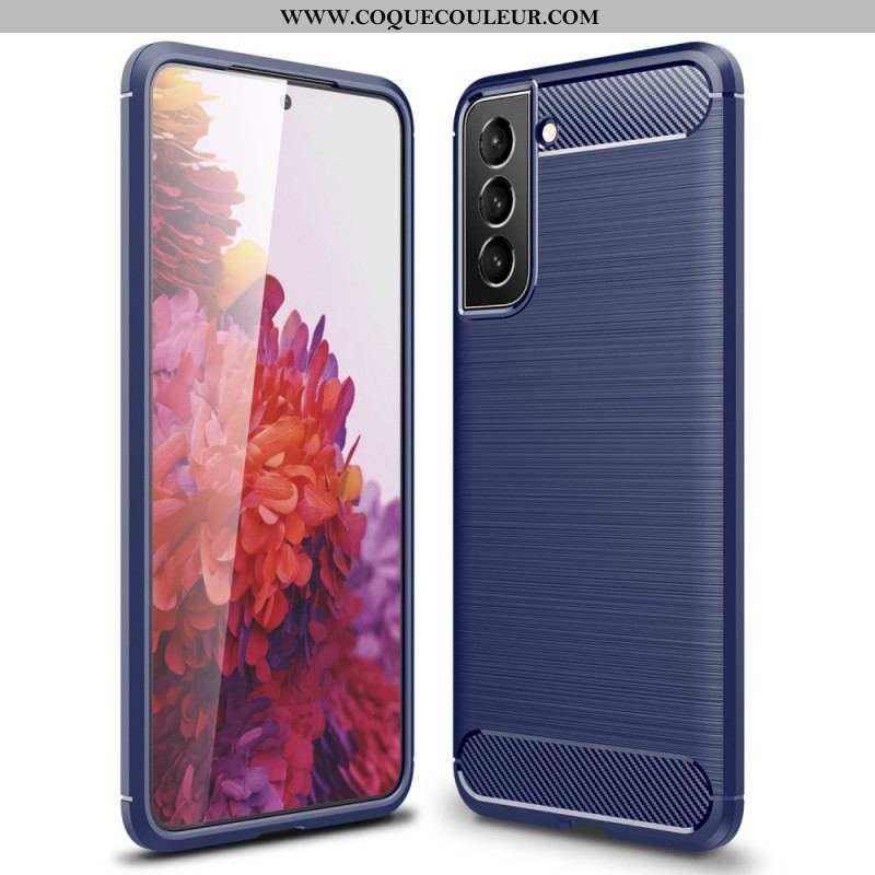 Coque Samsung Galaxy S22 5G Fibre Carbone Brossée