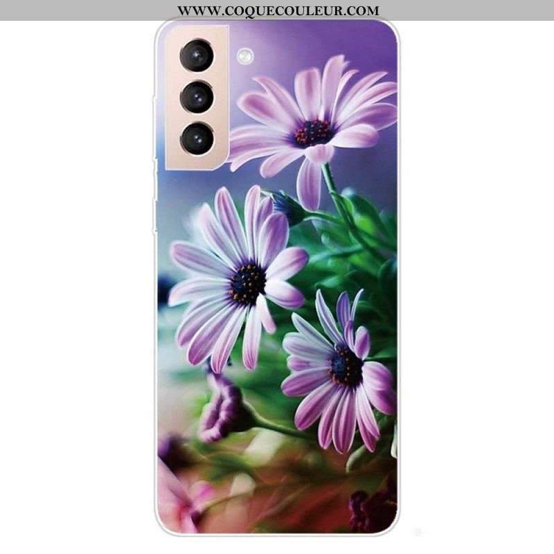 Coque Samsung Galaxy S22 5G Fleurs Réalistes