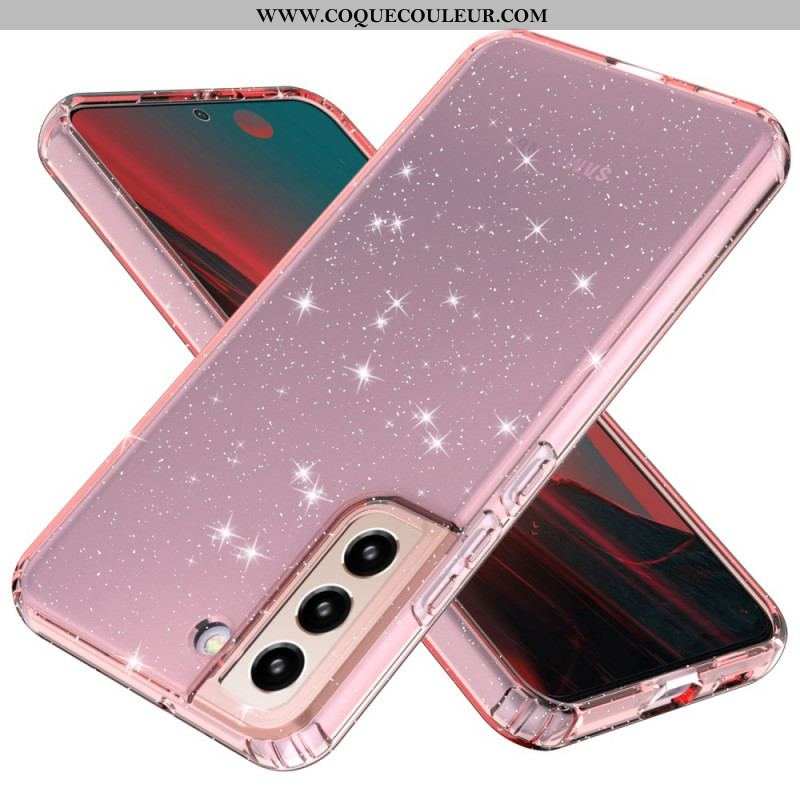 Coque Samsung Galaxy S22 5G Transparente Paillettes Design