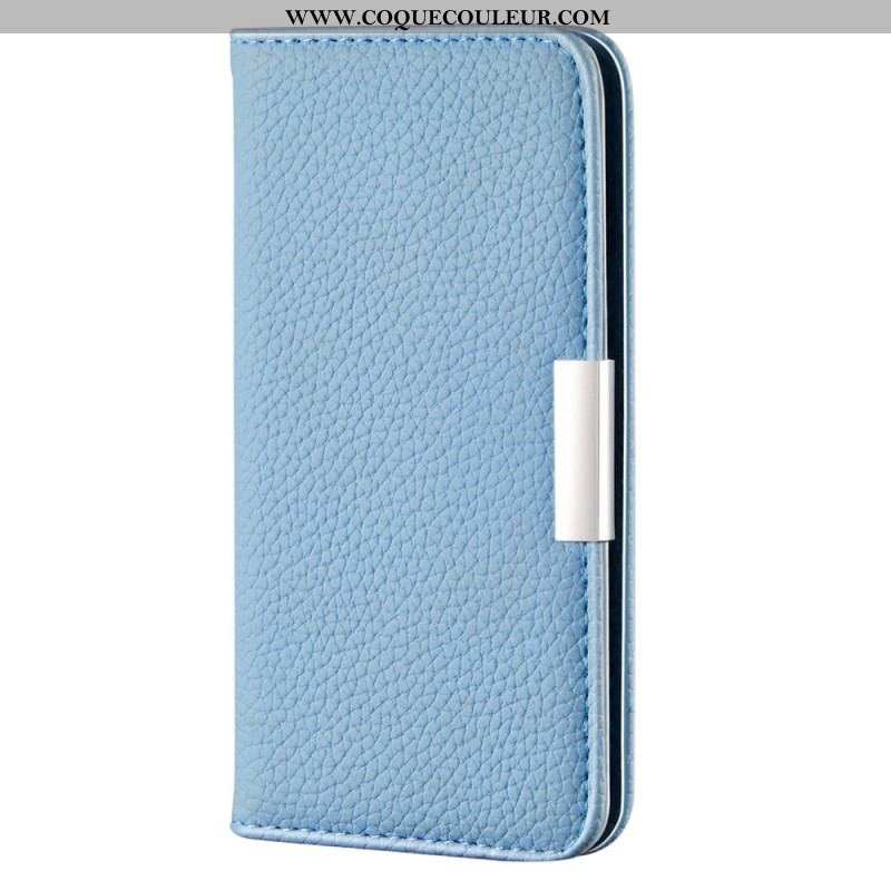 Flip Cover Samsung Galaxy S22 5G Simili Cuir Litchi Ultra Chic