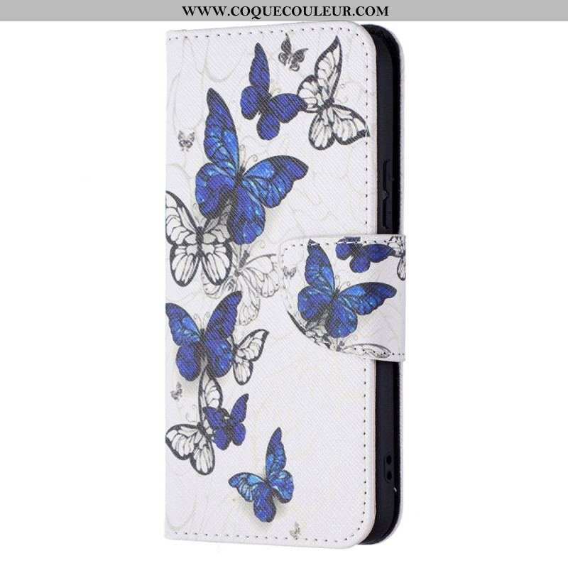 Housse Samsung Galaxy S22 5G Papillons Rois