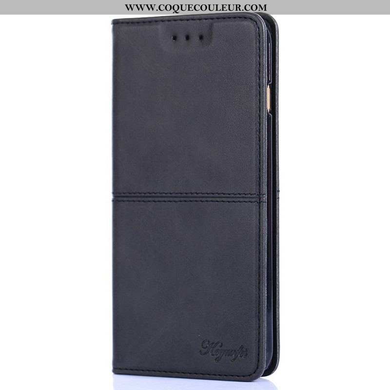Flip Cover Samsung Galaxy S22 5G Style Cuir Couture