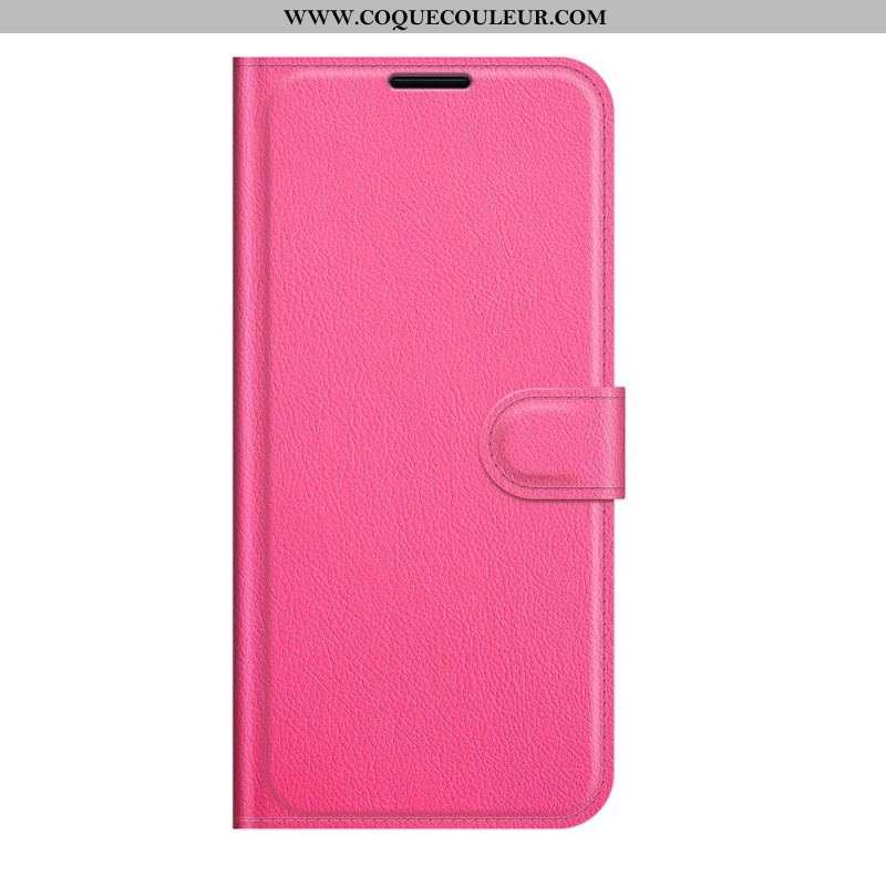 Housse Samsung Galaxy S22 5G Effet Cuir Litchi Classique