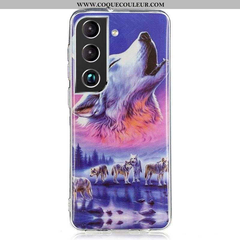 Coque Samsung Galaxy S22 5G Loup Fluorescente