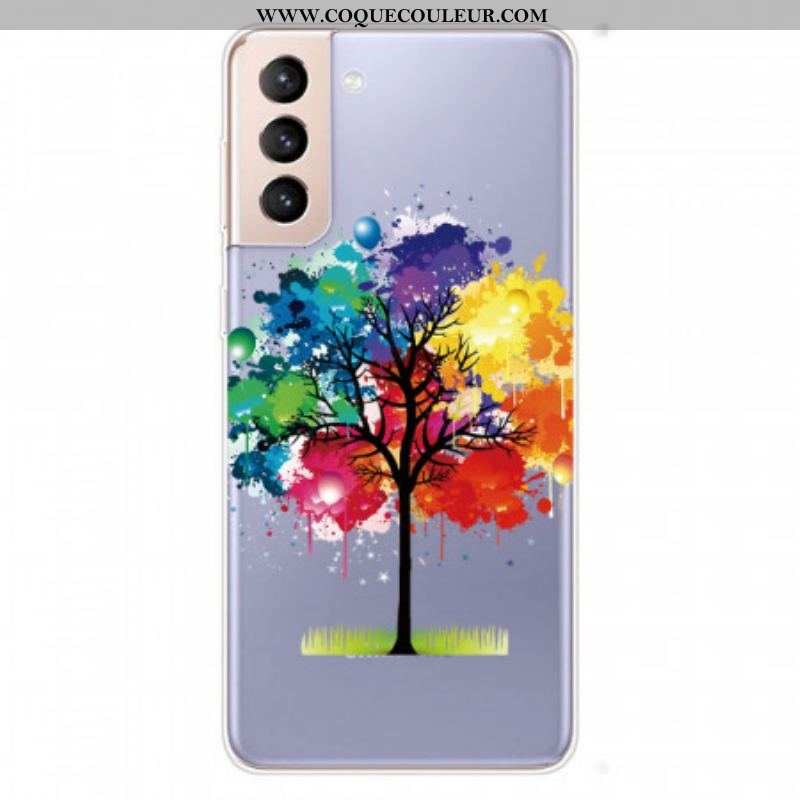 Coque Samsung Galaxy S22 5G Transparente Arbre Aquarelle