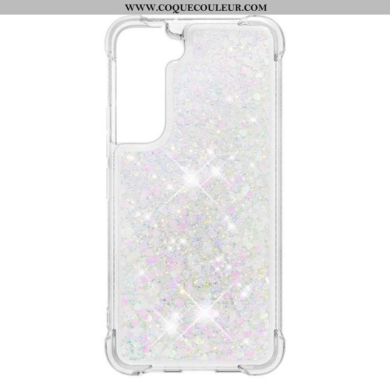 Coque Samsung Galaxy S22 Plus 5G Paillettes avec Cordon