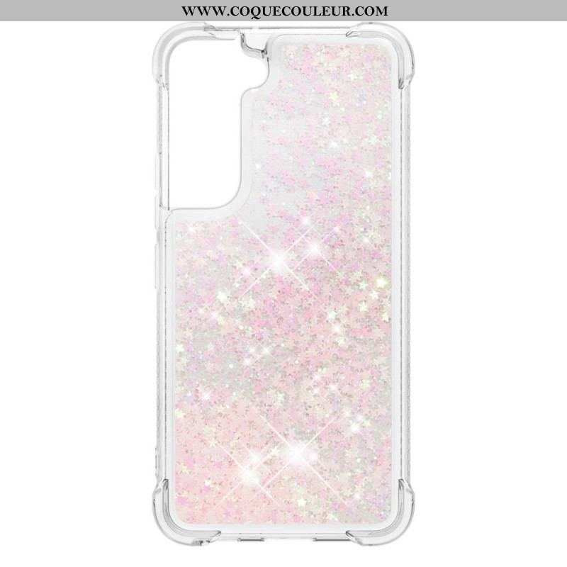 Coque Samsung Galaxy S22 Plus 5G Paillettes avec Cordon