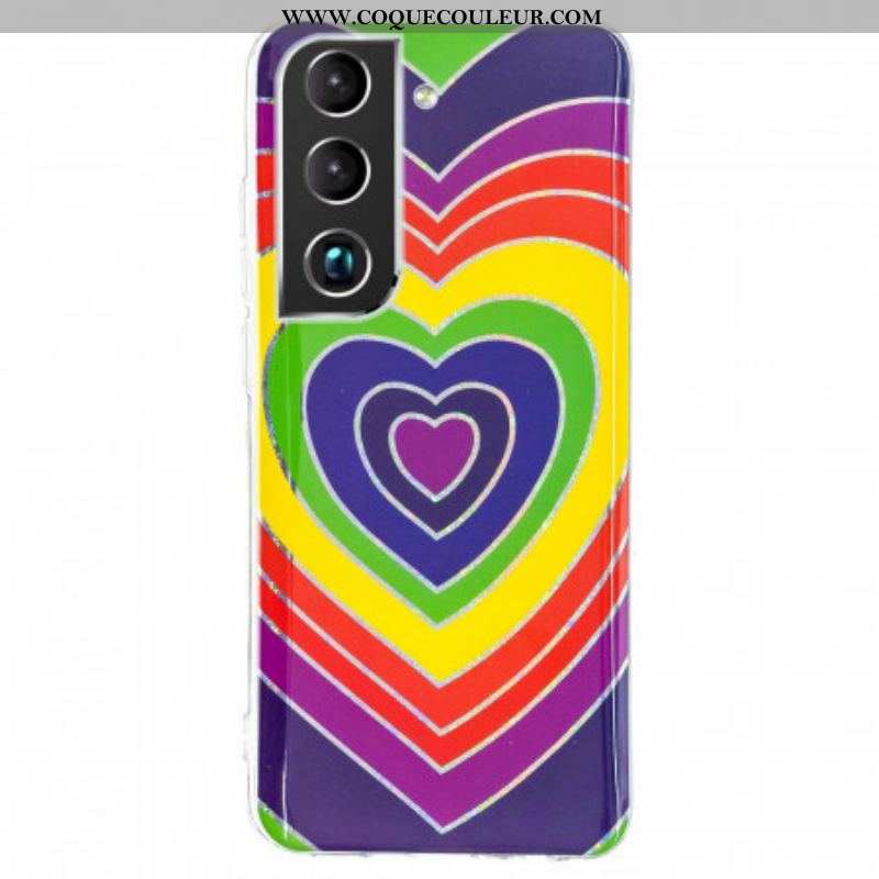 Coque Samsung Galaxy S22 Plus 5G Coeur Psychédélique