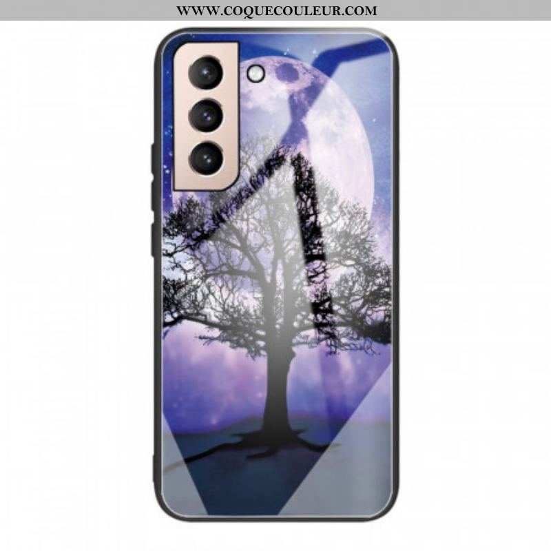 Coque Samsung Galaxy S22 Plus 5G Verre Trempé Arbre du Monde