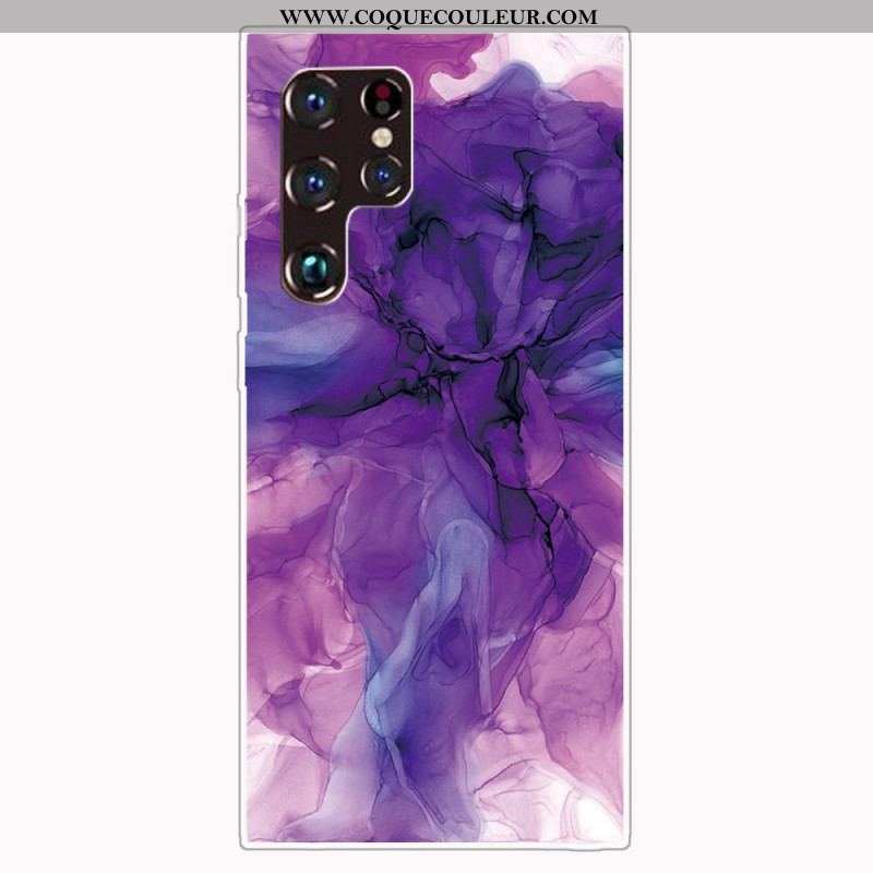 Coque Samsung Galaxy S22 Ultra 5G Marbre Coloré