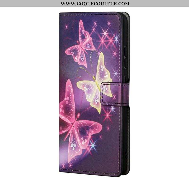 Housse Samsung Galaxy S22 Plus 5G Papillons et Fleurs