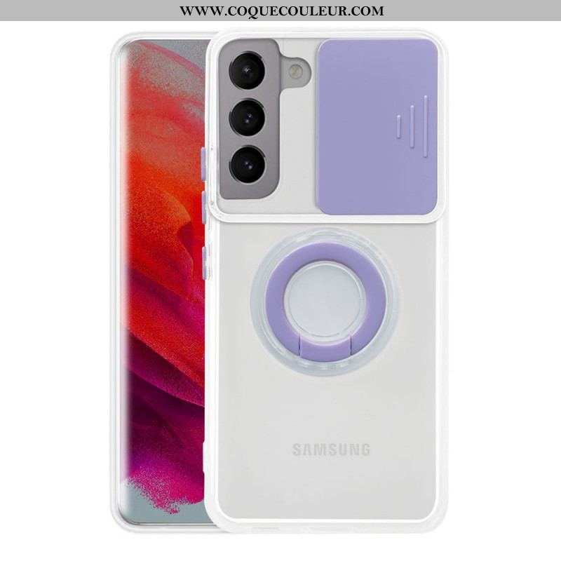 Coque Samsung Galaxy S22 Plus 5G Anneau-Support et Protège-Lentilles