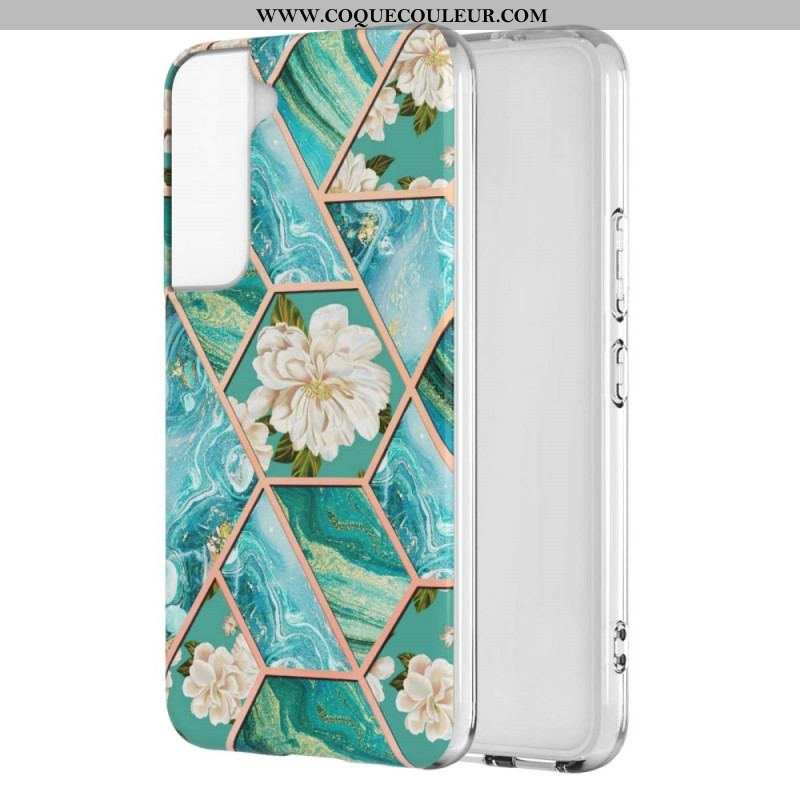 Coque Samsung Galaxy S22 Plus 5G Marbrée Florale