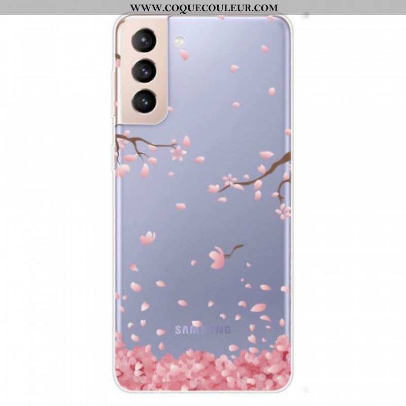 Coque Samsung Galaxy S22 Plus 5G Branches à Fleurs