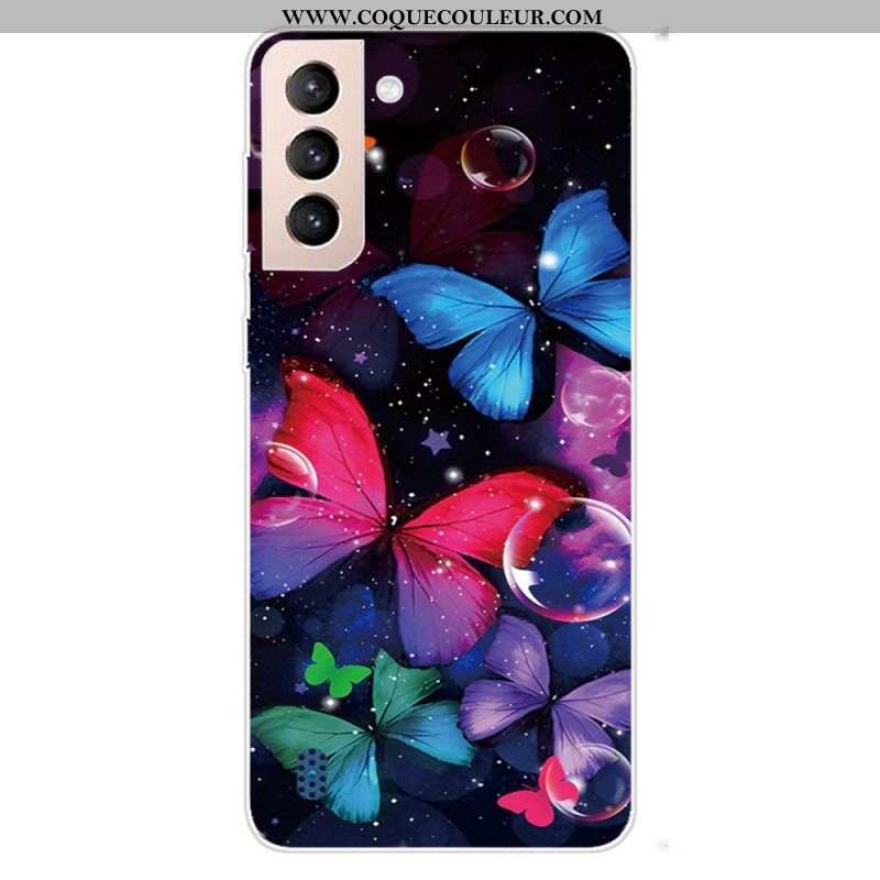 Coque Samsung Galaxy S22 Plus 5G Flexible Papillons