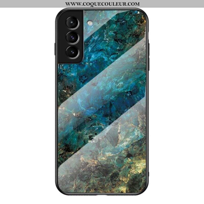 Coque Samsung Galaxy S22 Plus 5G Verre Trempé Marble Colors