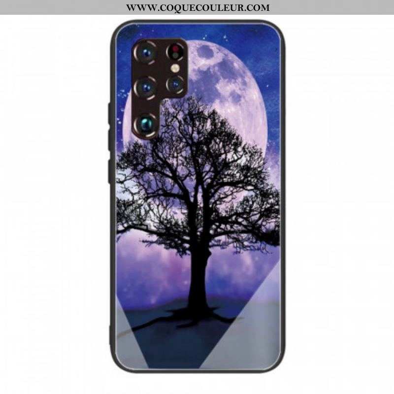 Coque Samsung Galaxy S22 Ultra 5G Verre Trempé Arbre du Monde