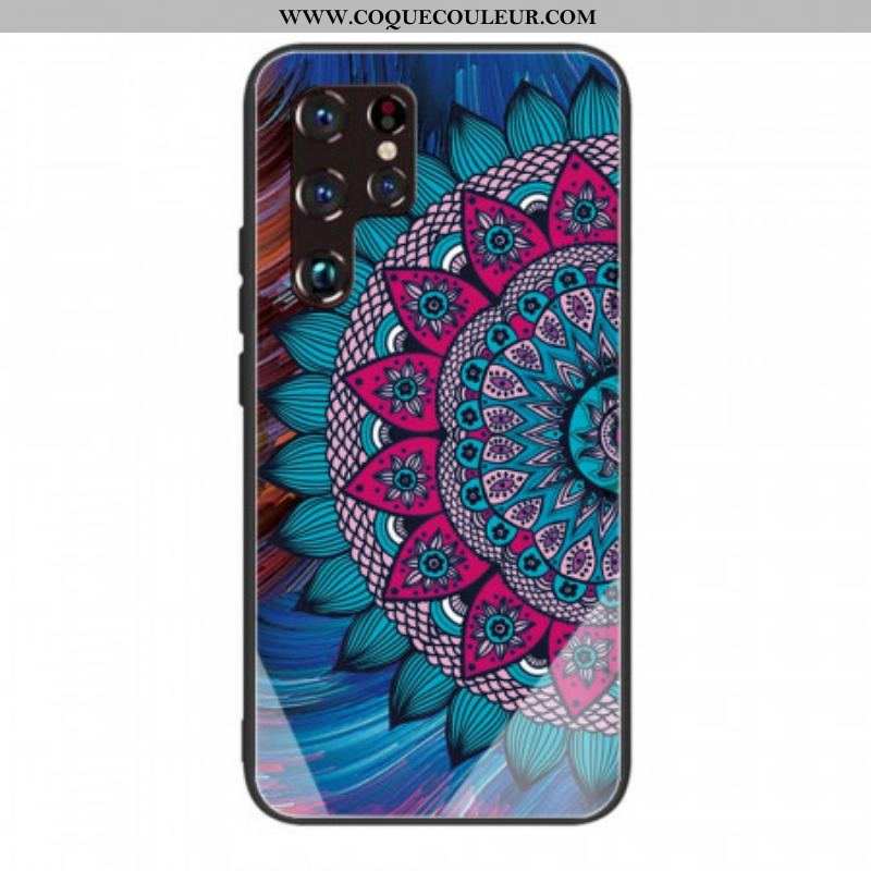 Coque Samsung Galaxy S22 Ultra 5G Verre Trempé Mandala