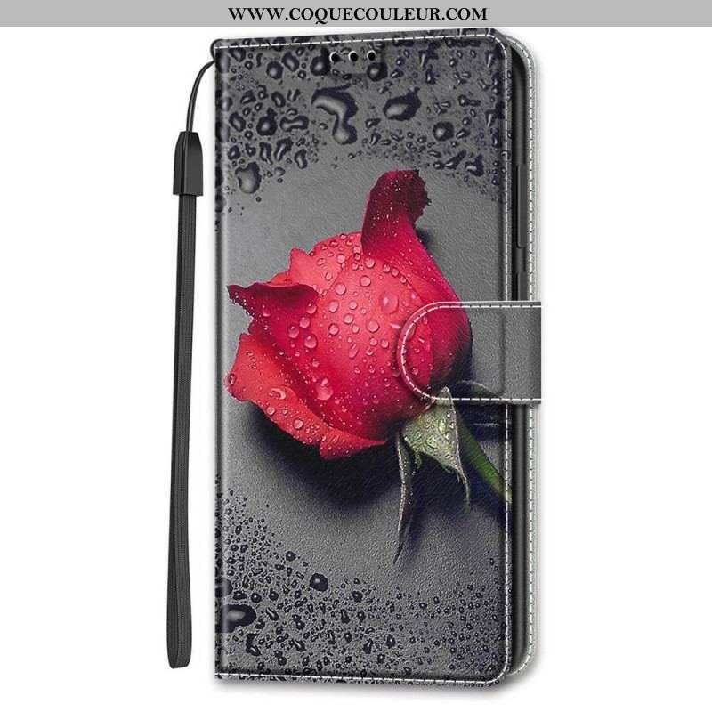 Housse Samsung Galaxy S22 Ultra 5G Roses avec Lanière